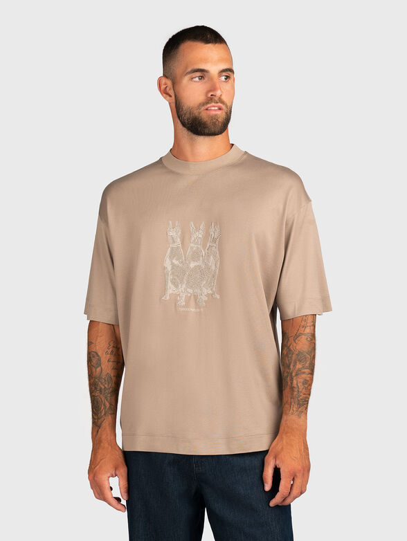 T-shirt with accent embroidery - 1