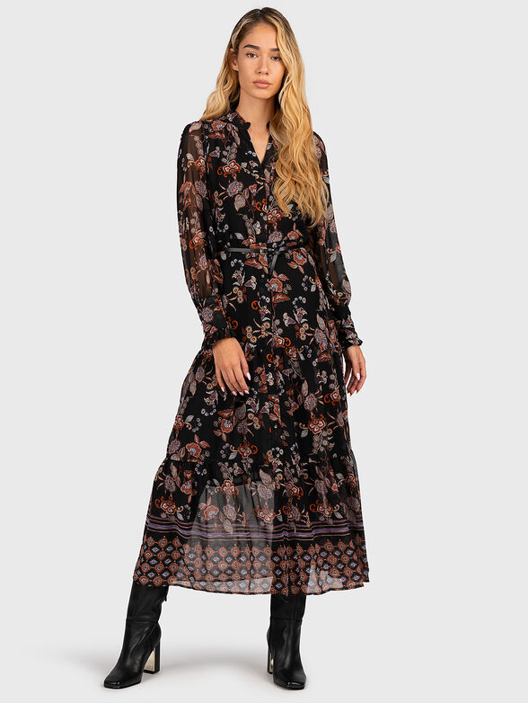 Long dress with floral design - 1