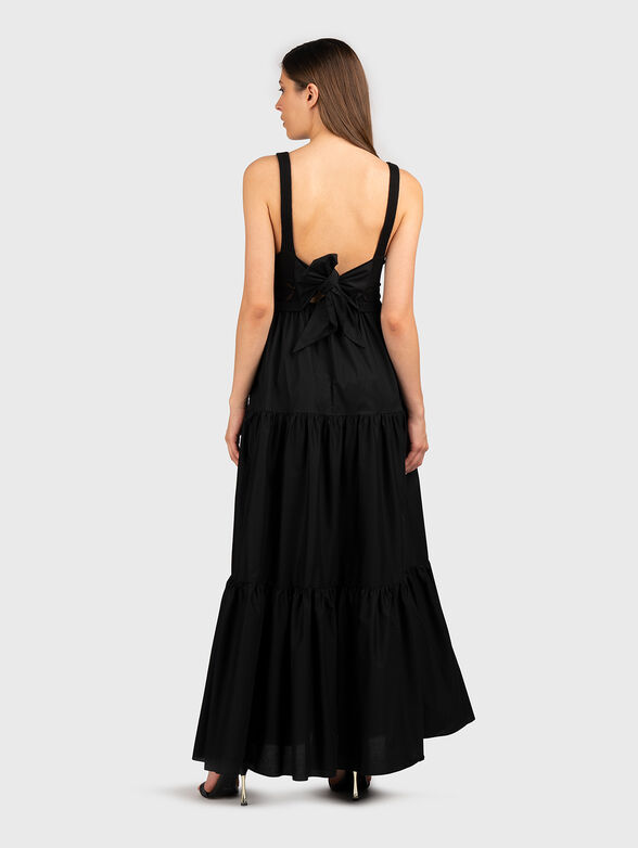 Black maxi dress with ribbon on the back - 2