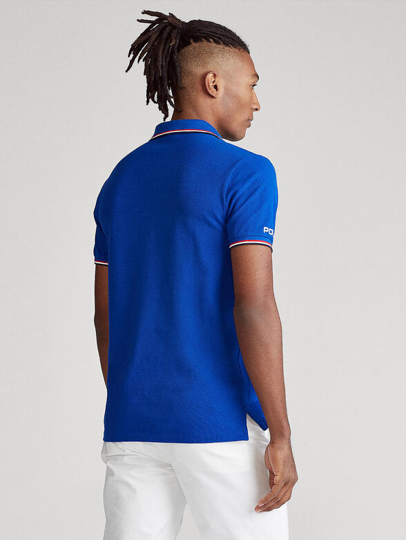 Polo shirt with inscription on the sleeve - 4