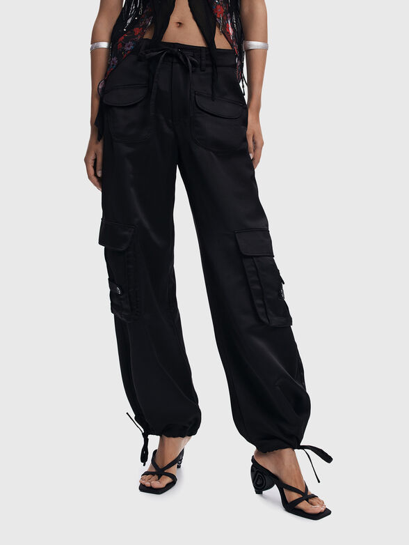LINA satin cargo pants - 1