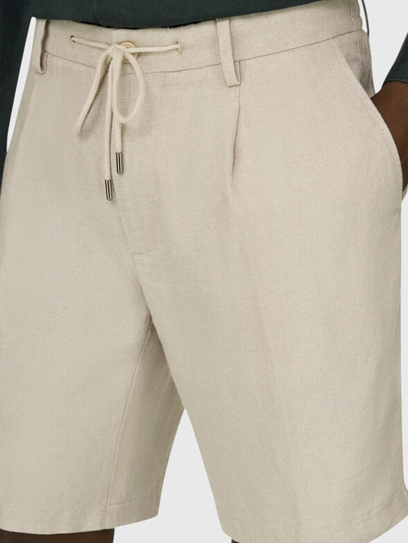 LINEN COULISSE SHORT PANT - 3