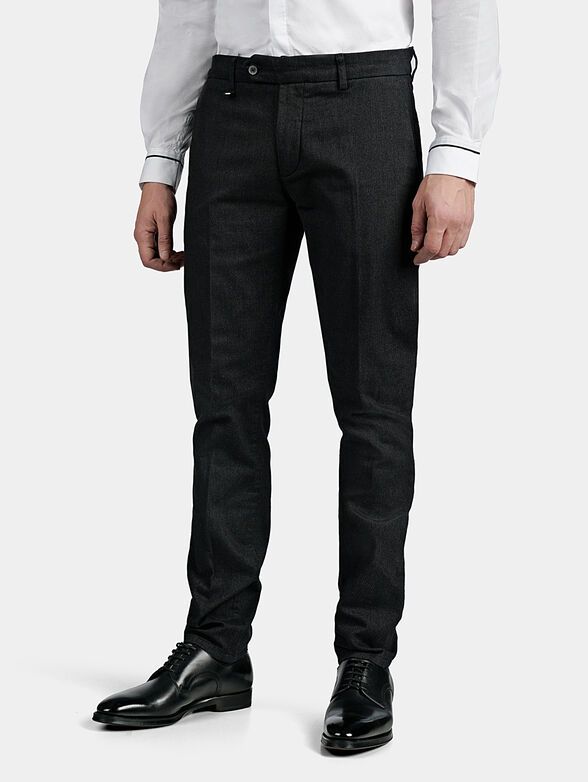BRYAN Black cotton trousers - 2