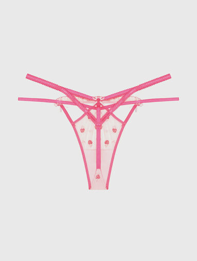 LADY LOVE II thong with floral embroidery - 5