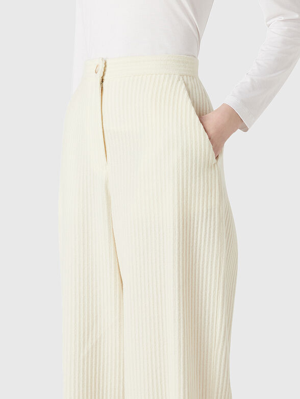 Wide leg trousers in wool blend - 3