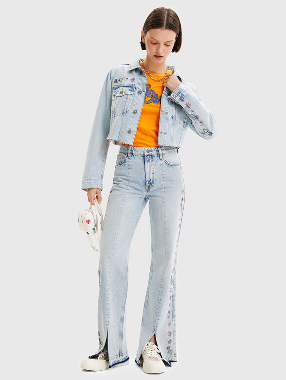 CHAQ SOHO denim jacket with floral elements - 2