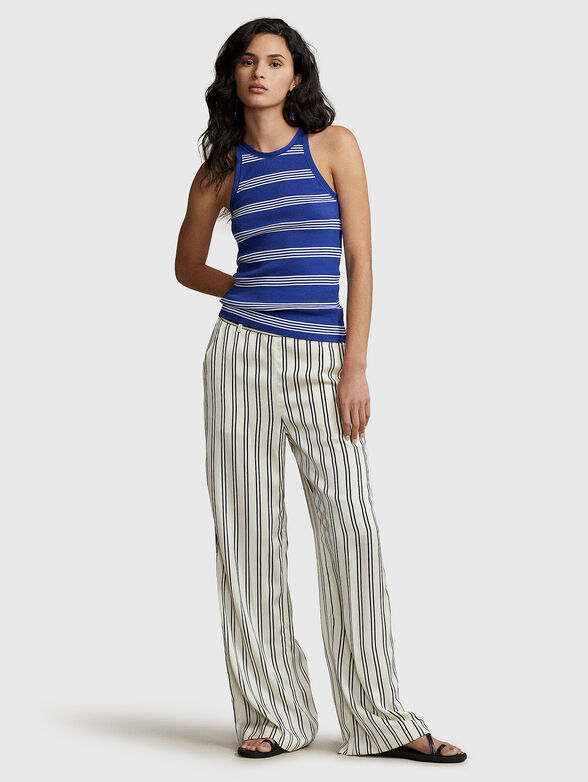 Stretch rips top with striped accents - 2