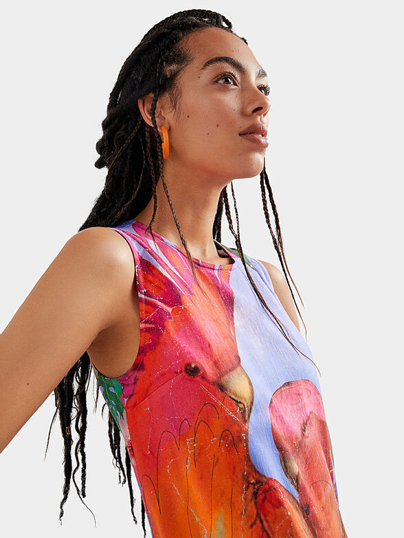 Tropical print jumpsuit - 4