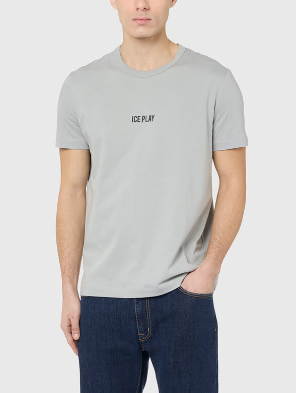 Gray cotton t-shirt - 1