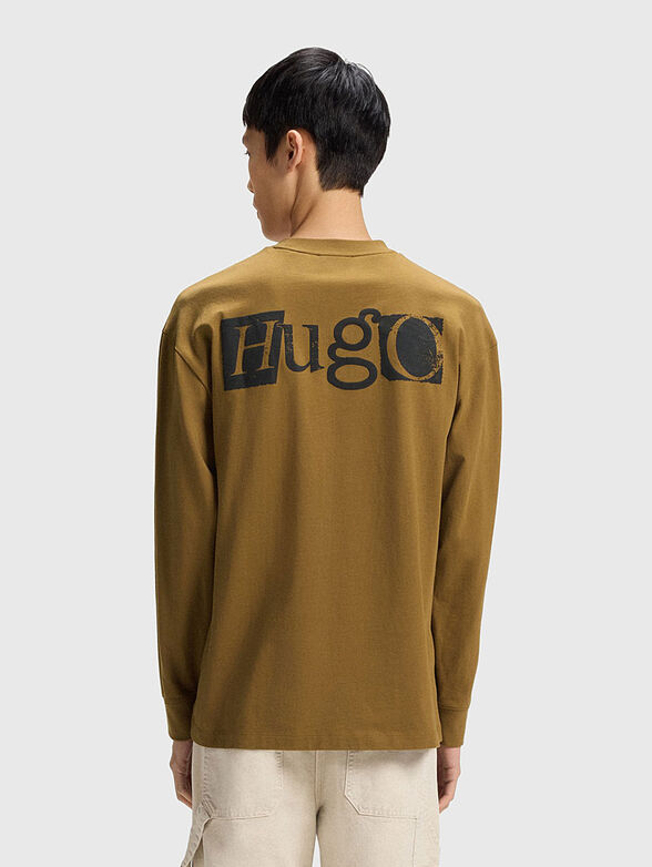 Cotton sweatshirt with oval neckline - 3