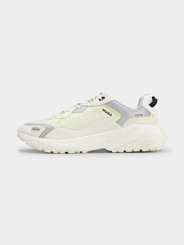 Sports shoes with colorful inserts and logo - 1