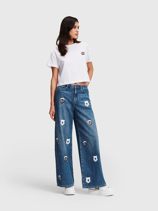 Jeans with print accents KL X DARCEL DISAPPOINTS