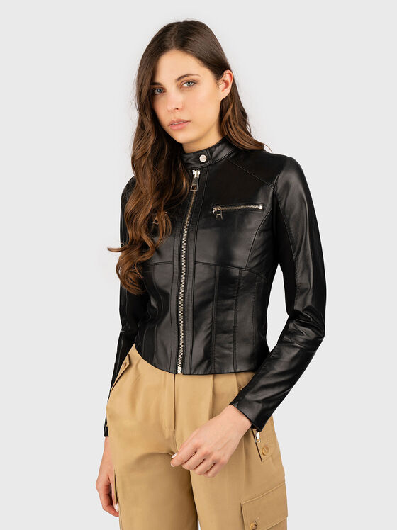 Black leather jacket - 1