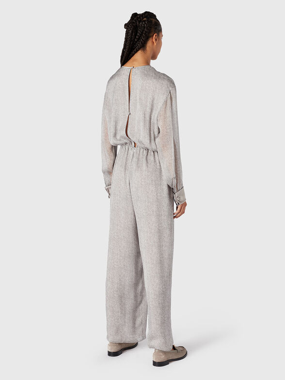 Long-sleeved jumpsuit with sheer effect - 2