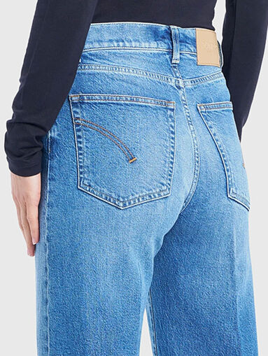Blue wide leg jeans - 4
