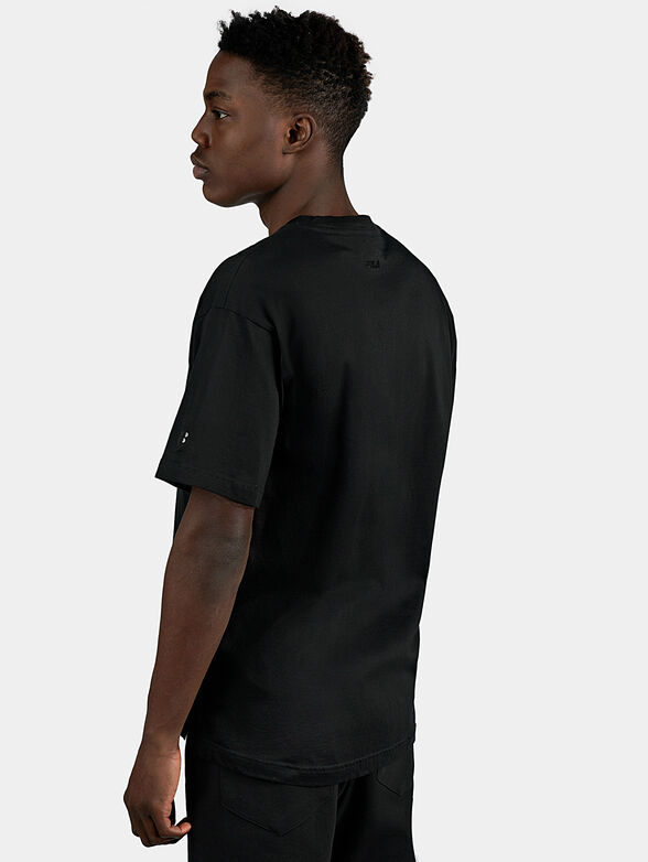 Black cotton T-shirt - 3