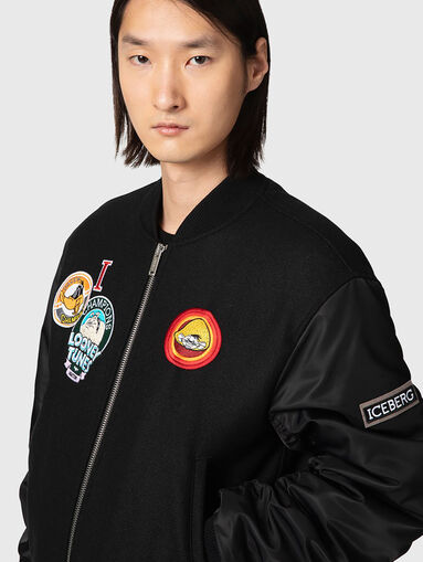Bomber jacket with cartoon characters  - 5