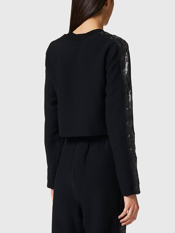 Cropped blouse with long sleeves - 2