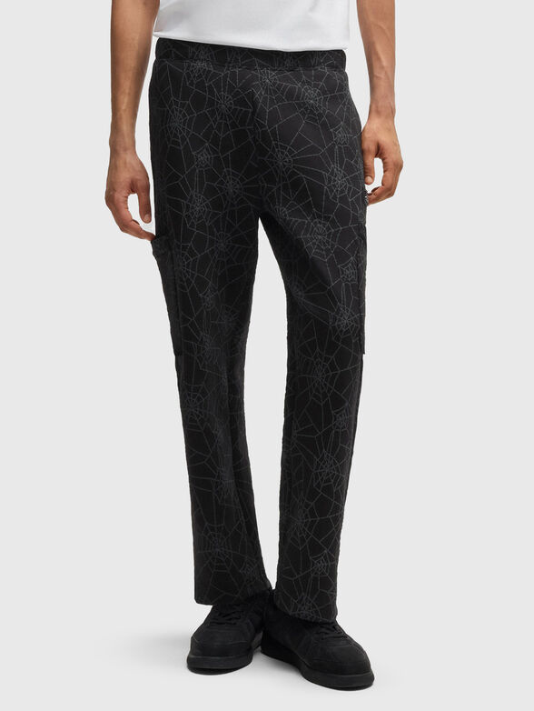 Straight trousers with print - 1