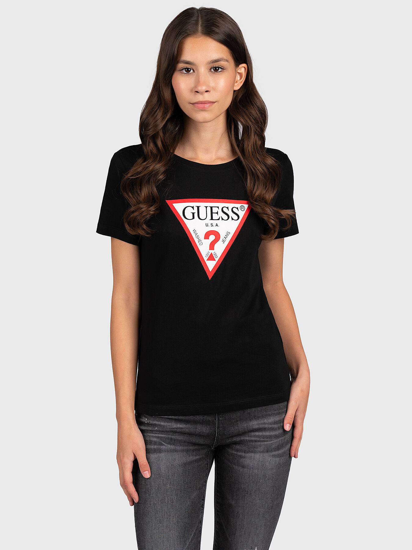 Guess triangle logo shop