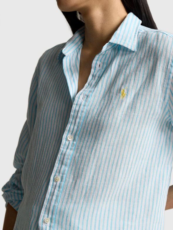 Striped linen shirt - 4