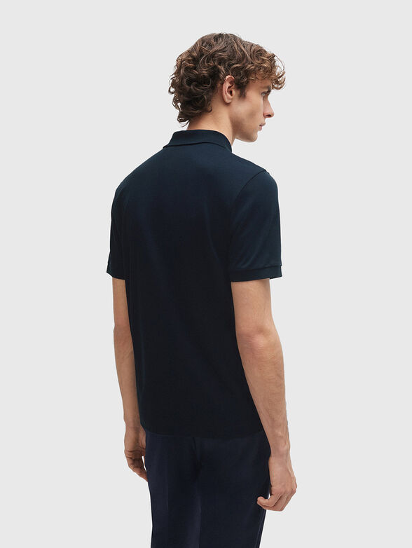 Cotton polo shirt in dark blue colour - 3