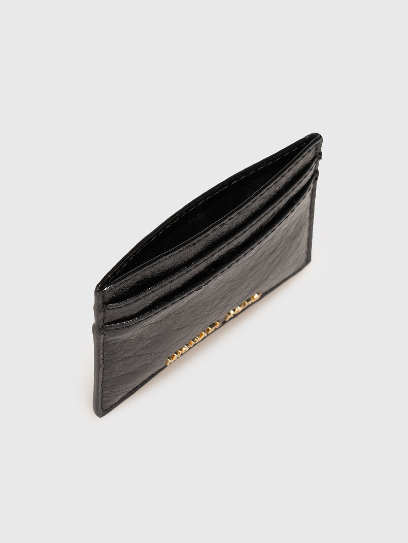 Black leather card holder - 3