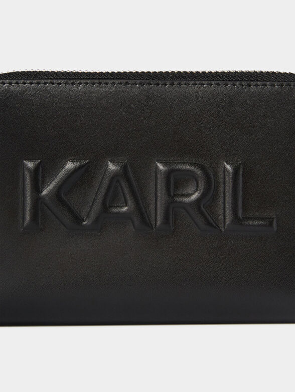 K/KARL SEVEN Black leather wallet - 4