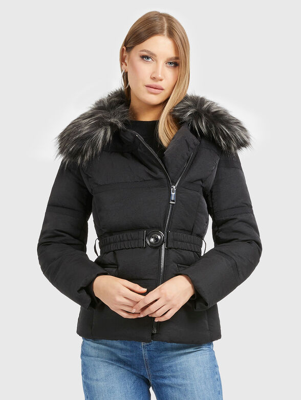 MARISOL black jacket with belt - 1