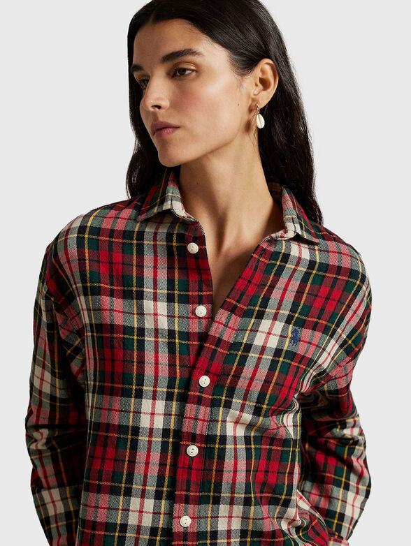 Plaid cotton twill shirt - 4