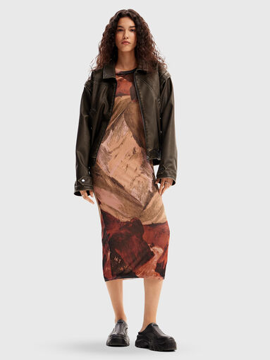 Knitted midi dress in viscose blend - 5