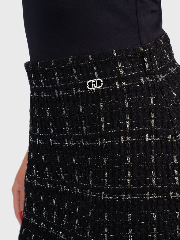 Mini knitted skirt with lurex threads - 3