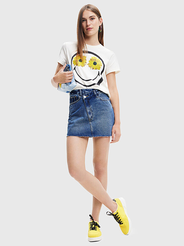 MARGARITA SMILEY cotton T-shirt with print - 4