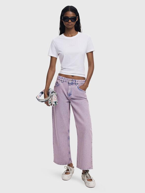 Purple jeans with logo detail - 6