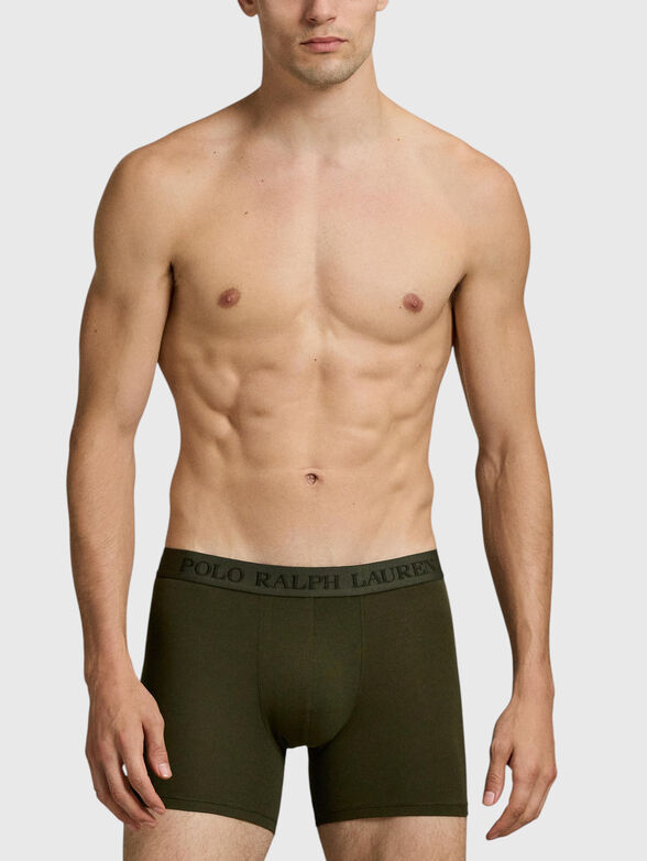 Set of three pairs of boxer shorts in green  - 5