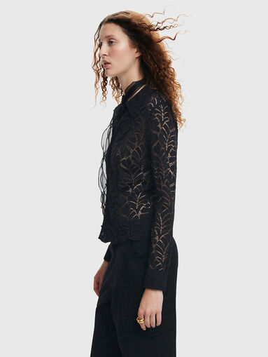 SAGA shirt with sheer effect - 4