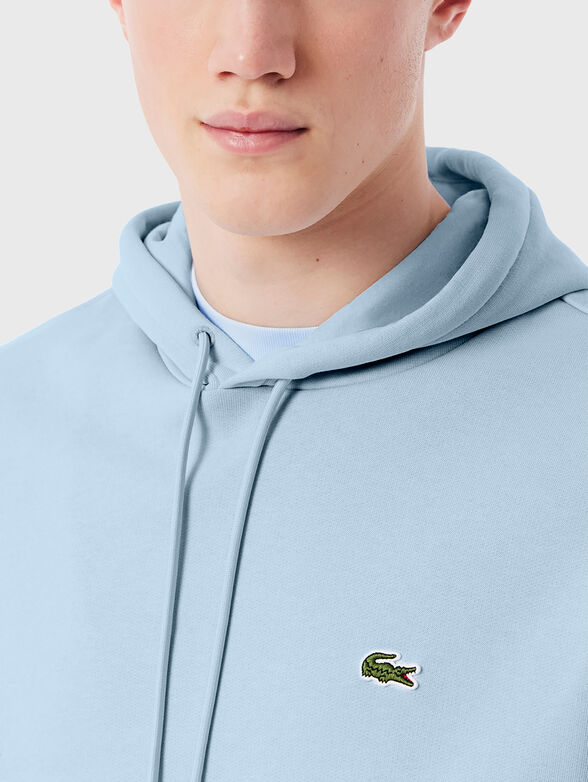 Hooded sweatshirt with logo accent - 4