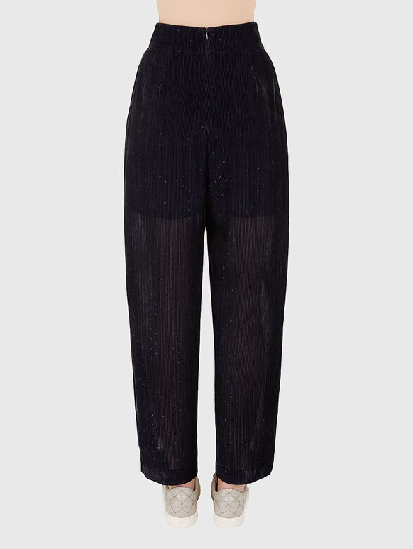 Sheer effect pants with rhinestones - 2