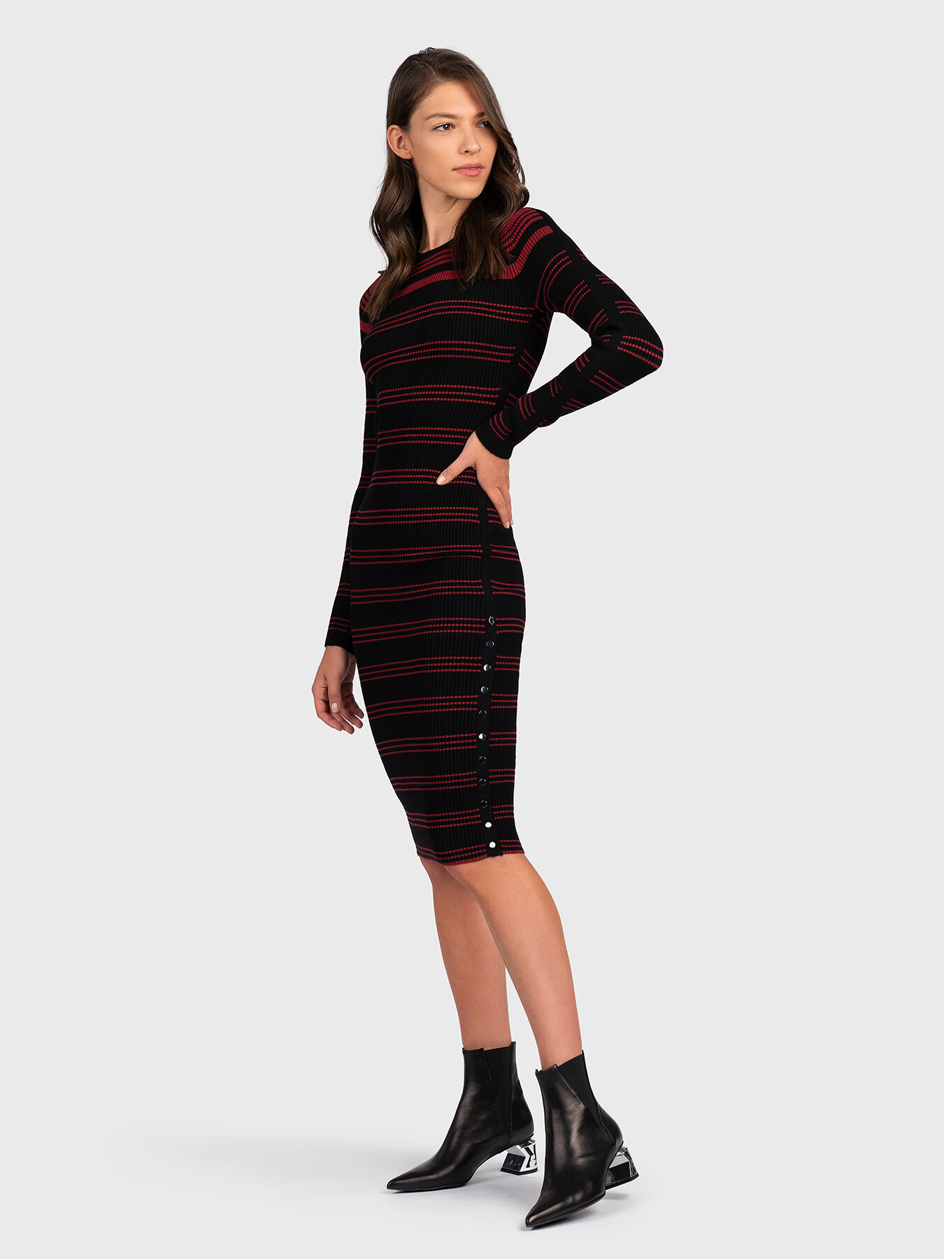 Guess outlet striped dress