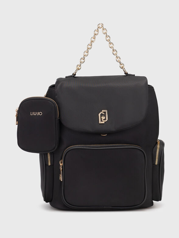 Black backpack with logo - 1