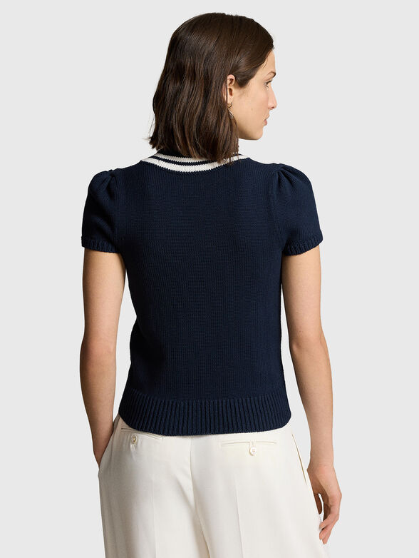 V-neck sweater with short sleeves - 3