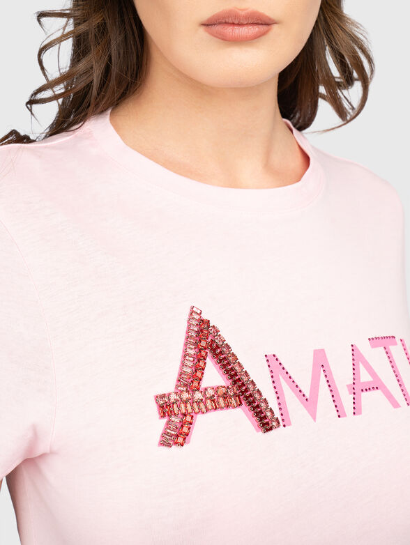 Cotton T-shirt with a logo accent - 4