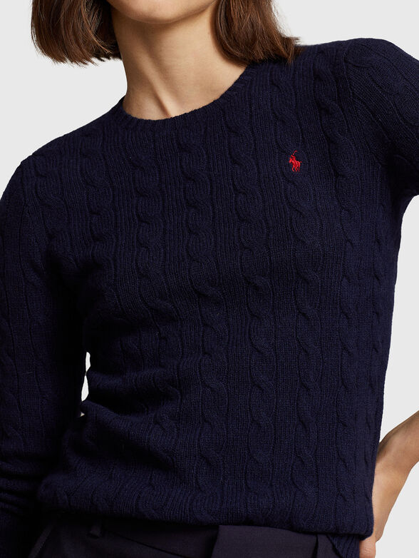 JULIANNA dark blue wool blend sweater - 4