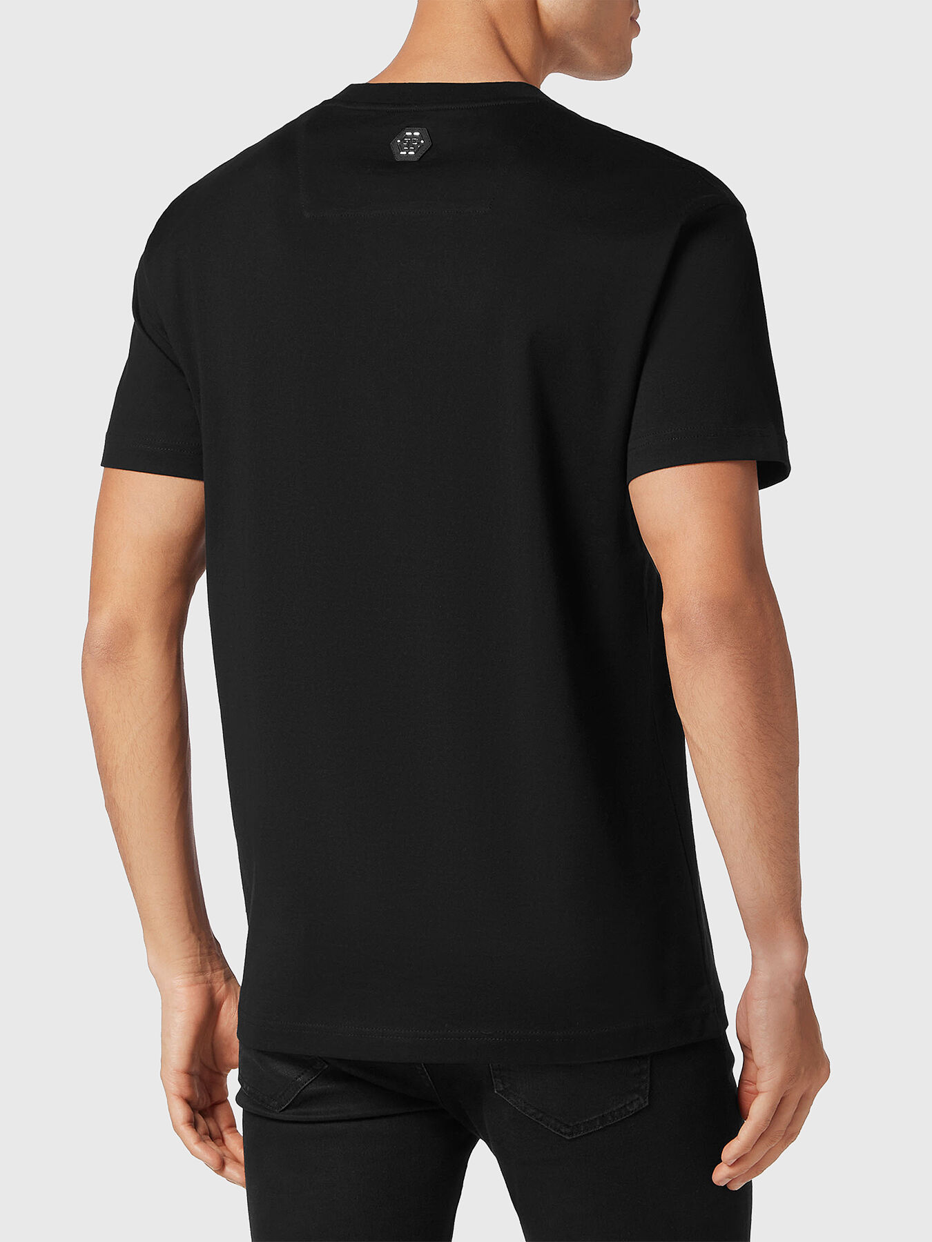 Tシャツ・カットソー PHILIPP PLEIN Men T-shirt Black FADCMTK7338PJY002N 02 T-shirt with print brand PHILIPP PLEIN — Globalbrandsstore