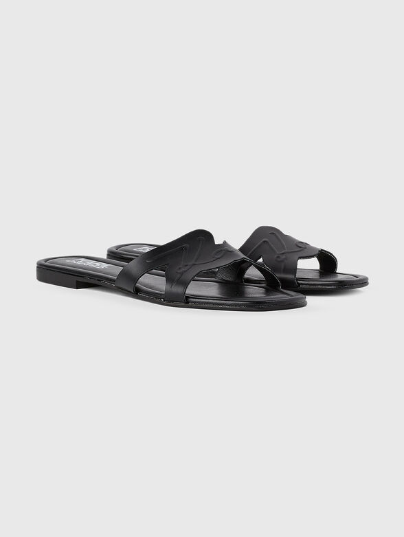 BRIO leather slippers with logo - 2