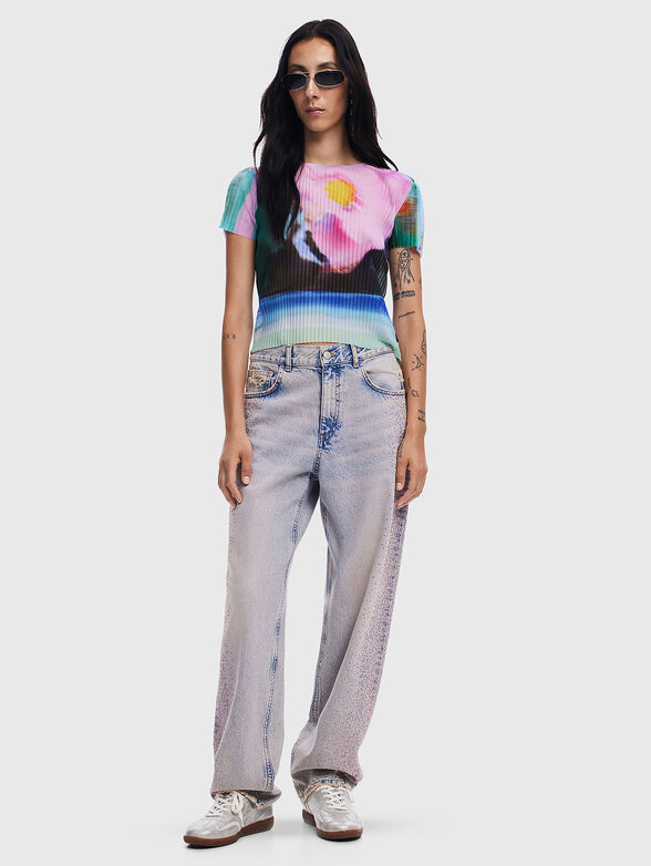 PLISA blouse with multicolour print  - 2