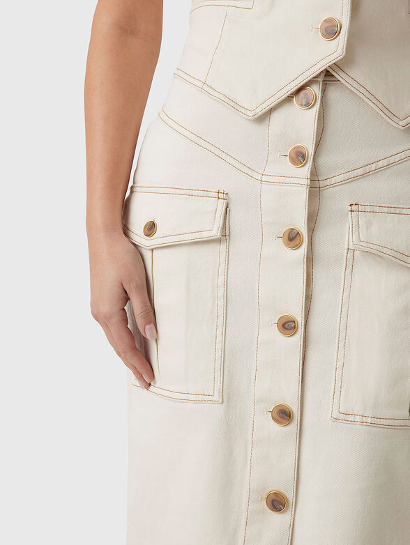 NAOMI midi skirt with buttons - 3