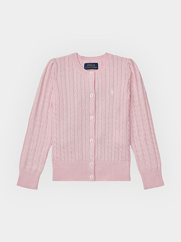 Pink cardigan with buttons - 1