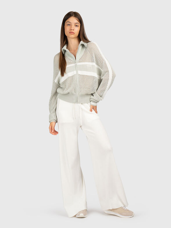 Sweatshirt with a zip and perforations - 2