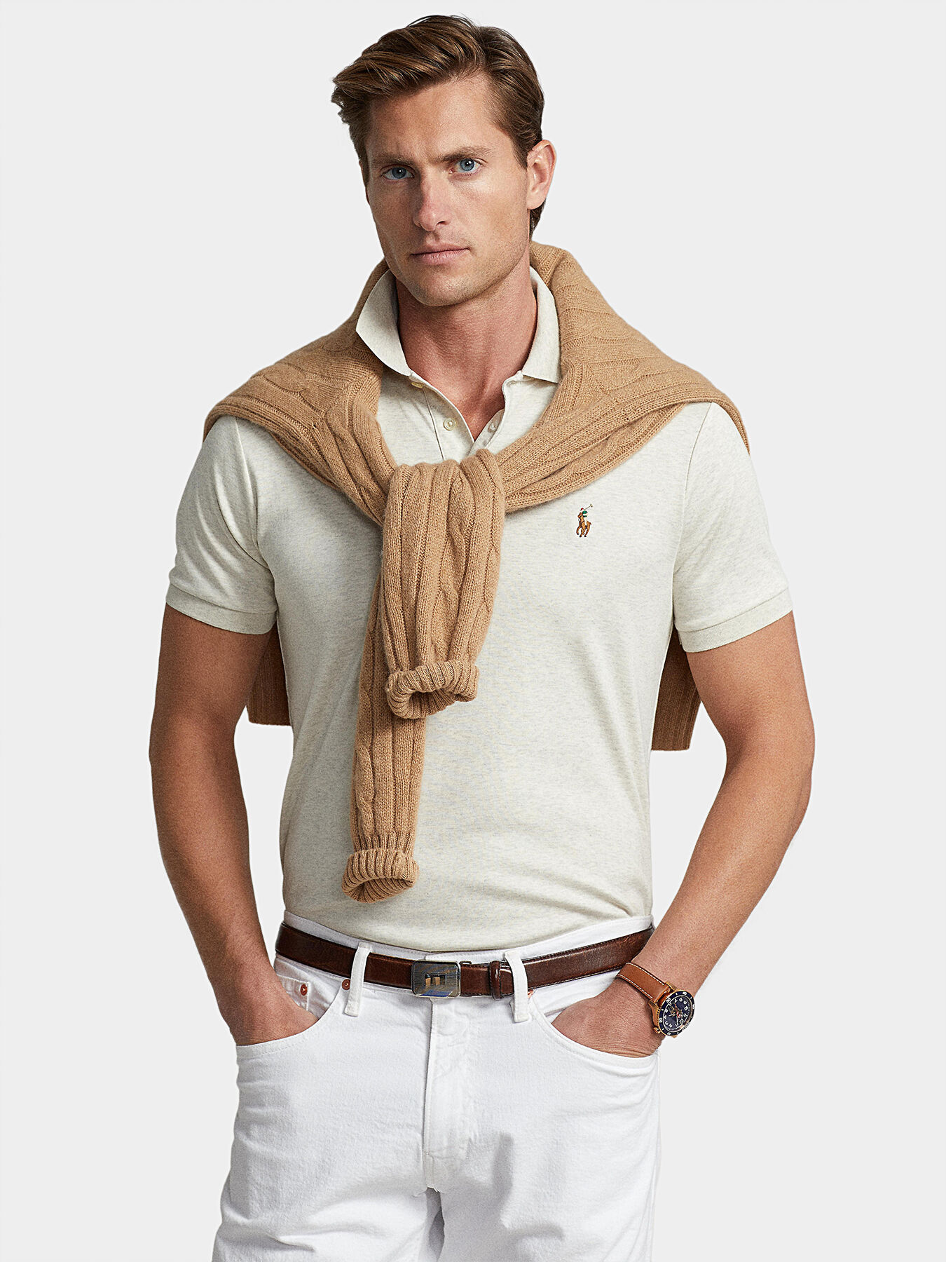 Polo-shirt with multicolour logo embroidery brand POLO RALPH